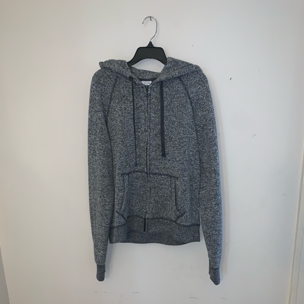 Grey hoodie fleece lined hoodie. size: XL
